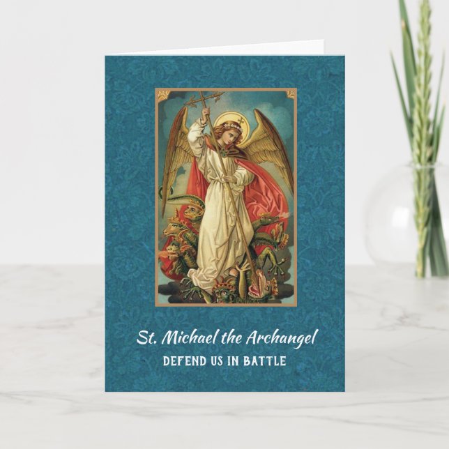 St. Michael the Archangel Defend us in Battle Card (Front)