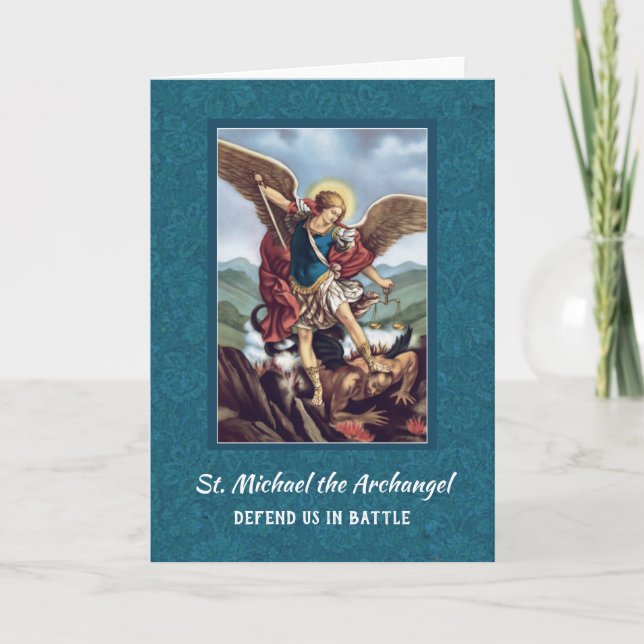 St. Michael the Archangel Defend us in Battle Card (Front)