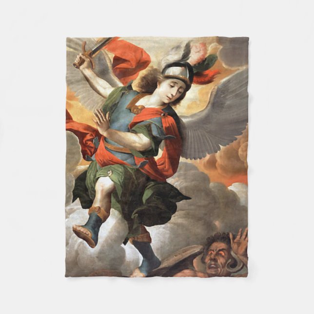 St Michael the Archangel Fleece Blanket (Front)