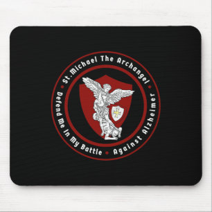 St. Michael The Archangel Help Me Against Heimerhe Mouse Pad