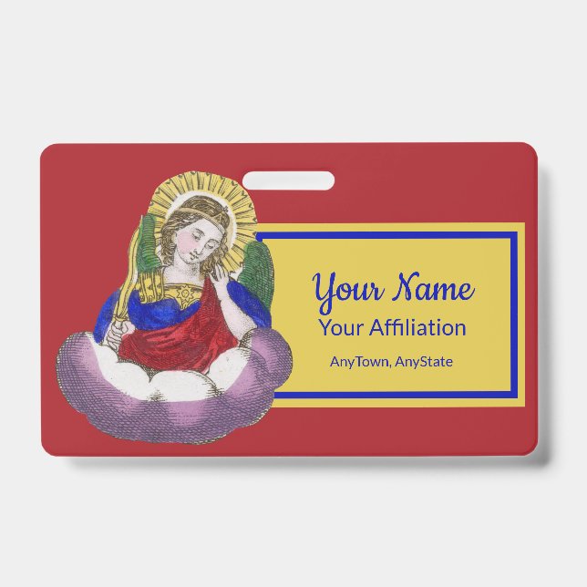 St. Michael the Archangel (M 009; Style 2) Badge (Front)