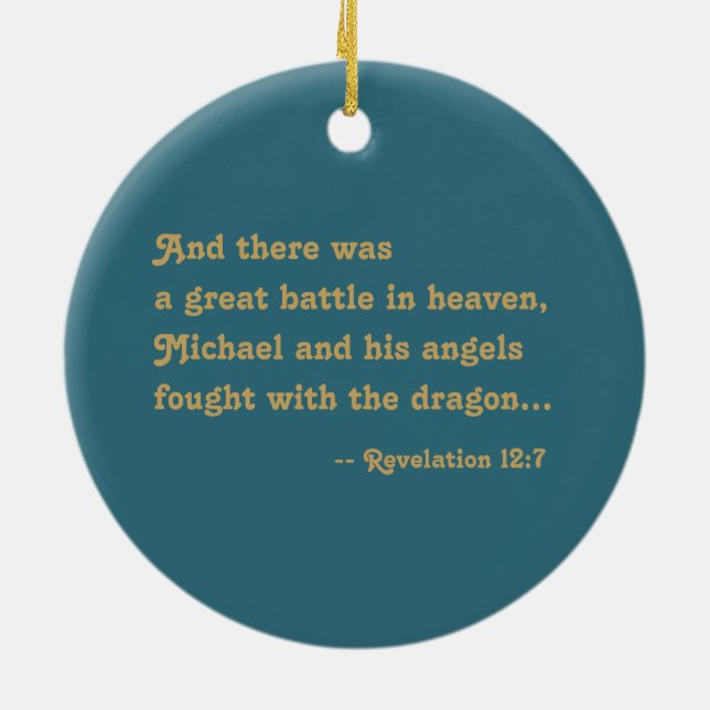 St. Michael the Archangel (M 010) Ceramic Ornament (Back)