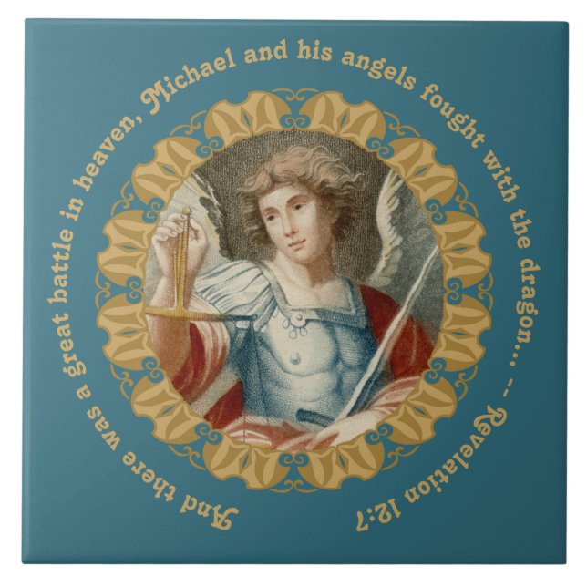 St. Michael the Archangel (M 010) Tile (Front)