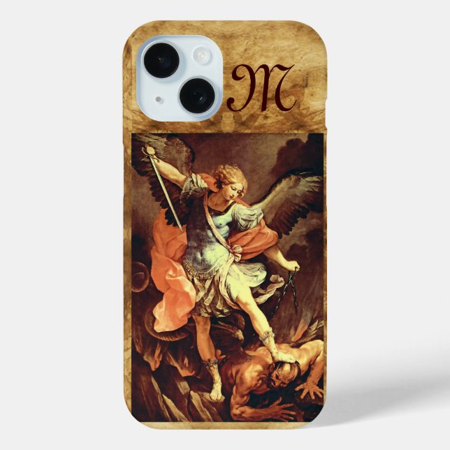 St. Michael the Archangel Monogram Case-Mate iPhone Case (Back)
