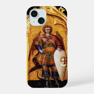 St. Michael the Archangel Monogram iPhone 15 Case