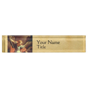 St. Michael the Archangel Parchment Nameplate