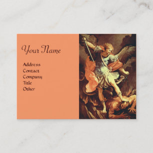 St. Michael the Archangel Pink Peach Business Card