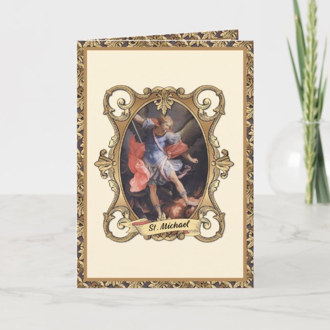 St. Michael the Archangel Prayer Religious Angel Card (Front)