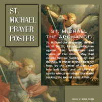 St. Michael the Archangel Prayer with White Text