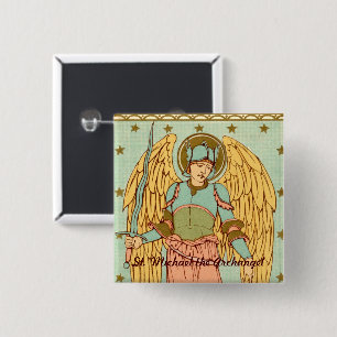 St. Michael the Archangel (RLS 12) 2 Inch Square Button