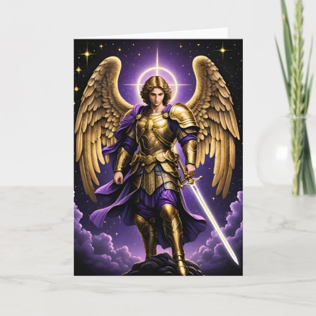 St Michael the Archangel Roman Catholic Holiday Card (Front)