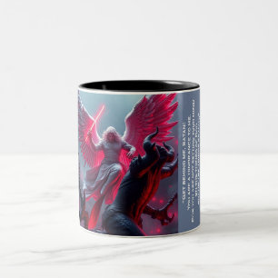 St. Michael the Archangel Slays Satan 2-tone Mug