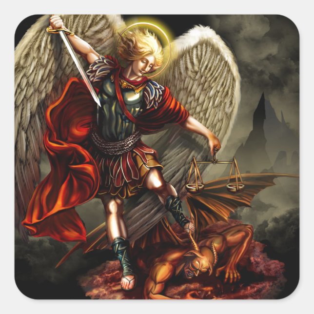St. Michael the Archangel Square Sticker (Front)