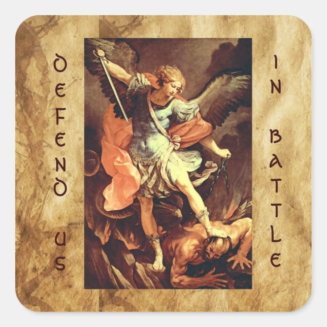 St. Michael the Archangel Square Sticker (Front)