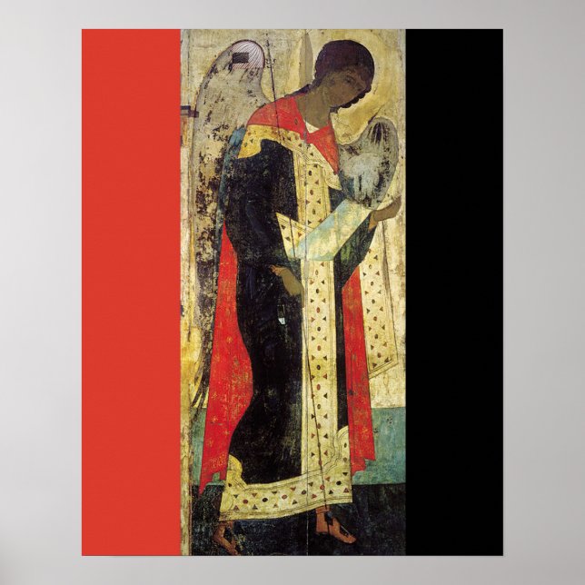  St Michael the Archangel Vladimir RED AND BLACK Poster (Front)