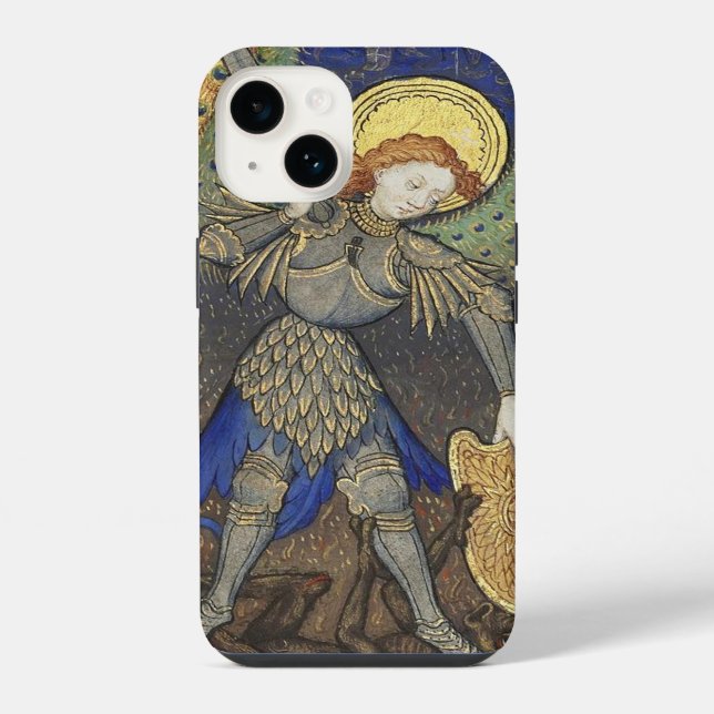 St. Michael the Archangel with Devil iPhone Case (Back)