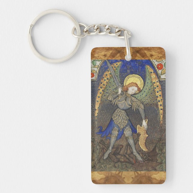 St. Michael the Archangel with Devil Keychain (Front)