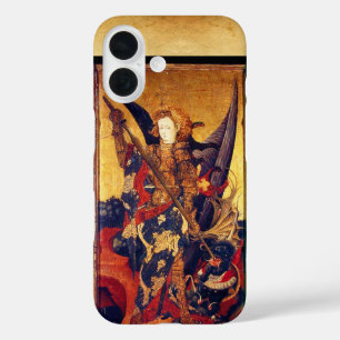 St. Michael Vanquishing Devil as Medieval Knight iPhone 16 Case