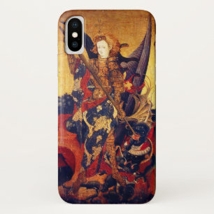 St. Michael Vanquishing Devil as Medieval Knight Case-Mate iPhone Case