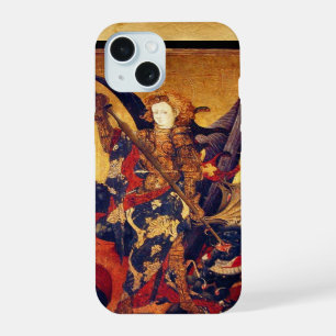 St. Michael Vanquishing Devil as Medieval Knight iPhone 15 Case