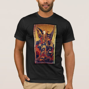 St. Michael Vanquishing Devil as Medieval Knight T-Shirt