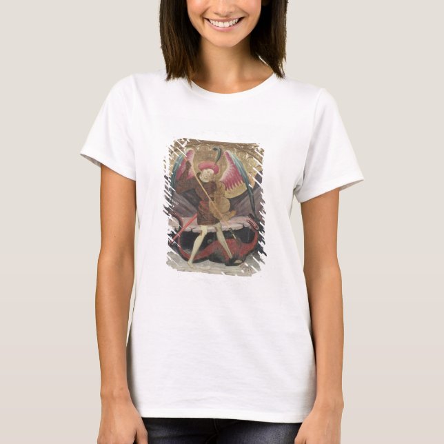St Michael Vanquishing Evil, c.1480 (tempera on pa T-Shirt (Front)
