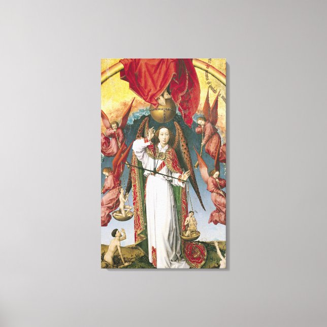 St. Michael Weighing the Souls Canvas Print (Front)