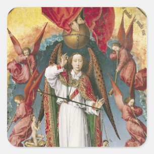 St. Michael Weighing the Souls Square Sticker