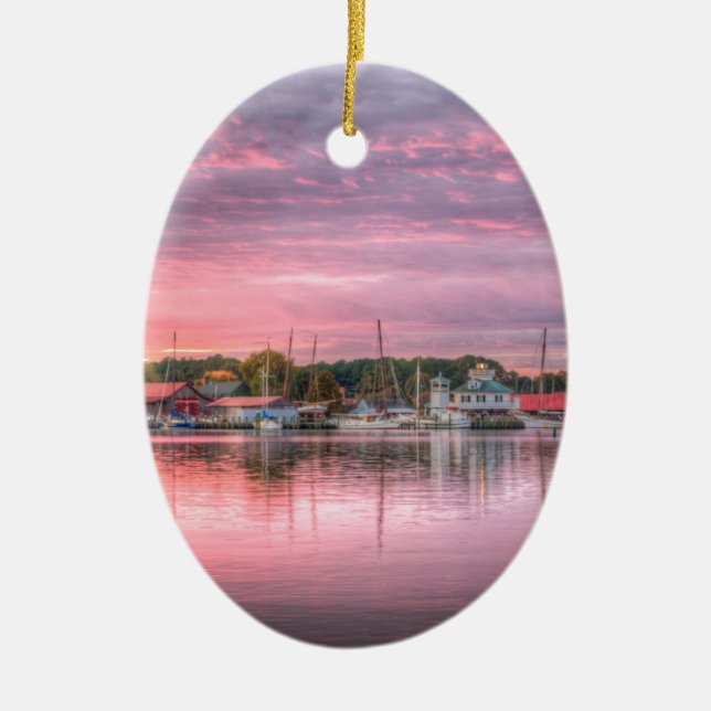 St. Michaels Harbour Ceramic Ornament (Front)