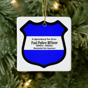 St. Michael's Shield (Style 2) Square Ceramic Ornament