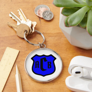 St. Michael's Shield with Monogram Keychain