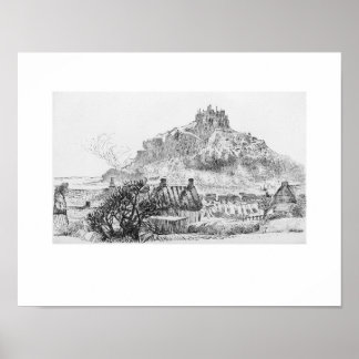 St. Michael's Train Cornwall Eleanor Hughes Print 