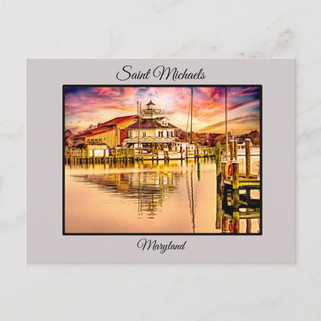 St Michales Hooper Strait Lighthouse Postcard (Front)