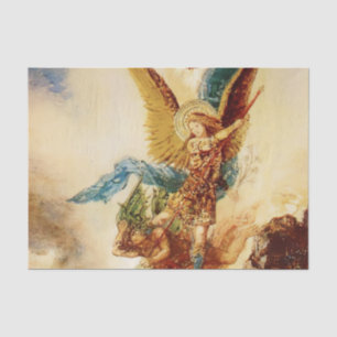 “St Micheal Vanquishing Satan” by Gustave Moreau Tissue Paper