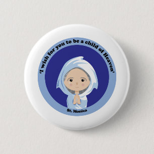 St. Monica 2 Inch Round Button