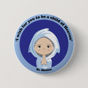 St. Monica 2 Inch Round Button