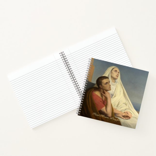 St. Monica Augustine Catholic Prayer Card Notebook (Inside)