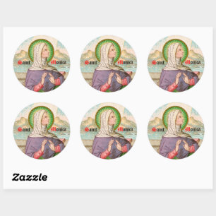 St. Monica of Tagaste (SAU 047; detail) Classic Round Sticker