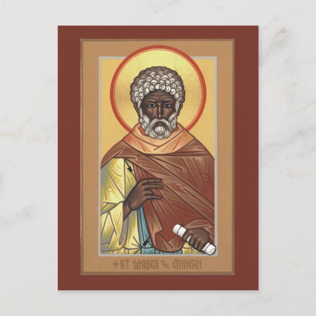 St. Moses the Ethiopian Prayer Card (Front)