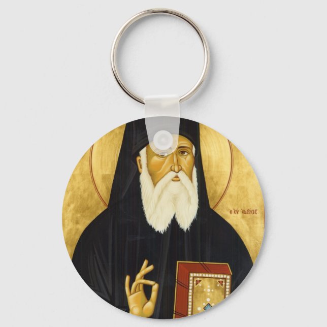 St. Nektarios Icon Keychain (Front)