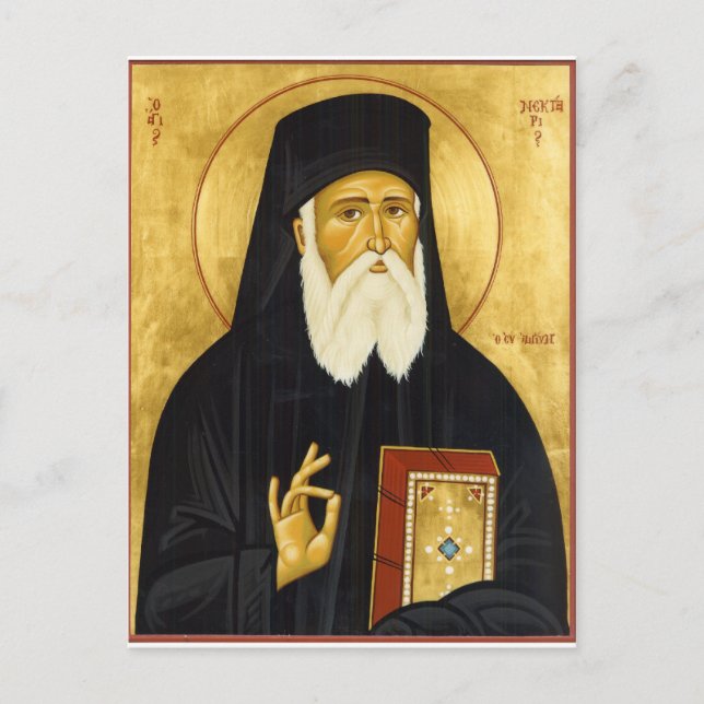 St. Nektarios Icon Postcard (Front)