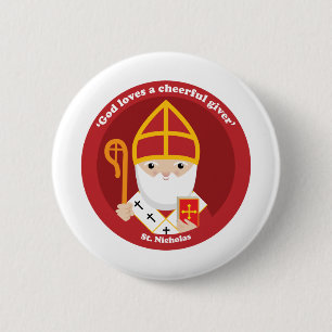 St. Nicholas 2 Inch Round Button