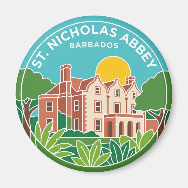 St. Nicholas Abbey Barbados Magnet (Front)