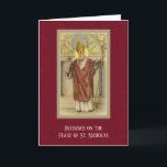 St. Nicholas Catholic Feast Day Religious Holiday Card<br><div class="desc">Beautiful vintage image of Catholic Bishop St. Nicholas of Myra. 
His feast day is celebrated on December 6th.</div>