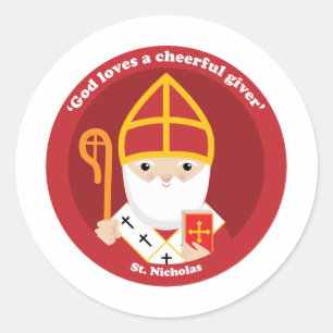 St. Nicholas Classic Round Sticker