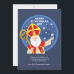 St. Nicholas Day Greeting Card<br><div class="desc">A festive St. Nicholas Day card perfect for sharing. (Winter vector created by freepik - www.freepik.com). The card is easy to customize with your wording, font, font colour and paper shape options. Not exactly what you're looking for? All our products can be custom designed to meet your needs at no...</div>