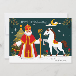 St. Nicholas et sa carte de jour férié de nuit