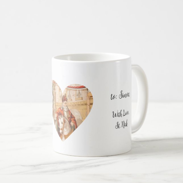 St. Nicholas Heart Sinterklaas St. Nick's Day Coffee Mug (Front Right)