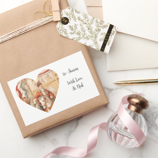 St. Nicholas Heart Sinterklaas St. Nick's Day Sticker (Gifting)