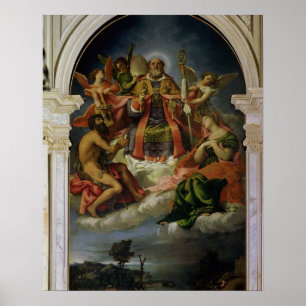 St. Nicholas in Glory with Saints Poster